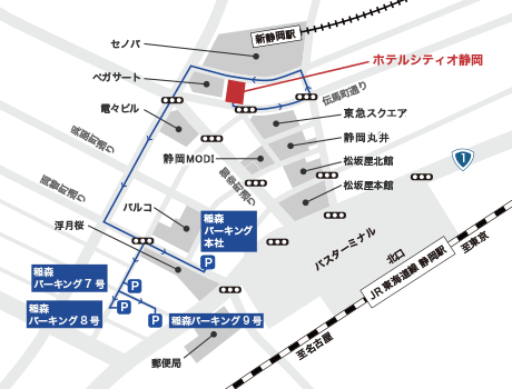 稲森パーキング　駐車場マップ