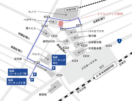 稲森パーキング　駐車場マップ