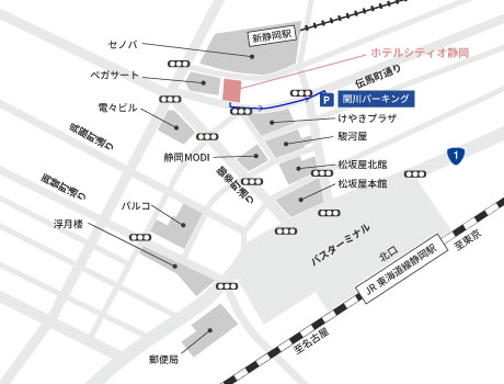 関川パーキング　駐車場マップ
